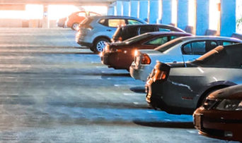 Cars parked in a car park